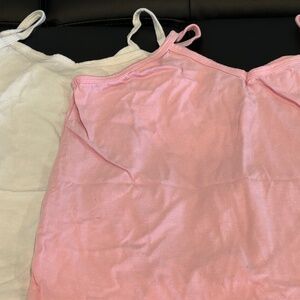 Pink & white camisoles for girls